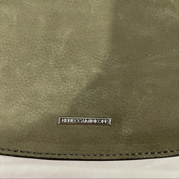 Rebecca Minkoff Stargazing Saddle Green Nubuck Leather Cross Body Bag - Picture 4 of 15
